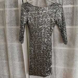 Silver Sequined Dress